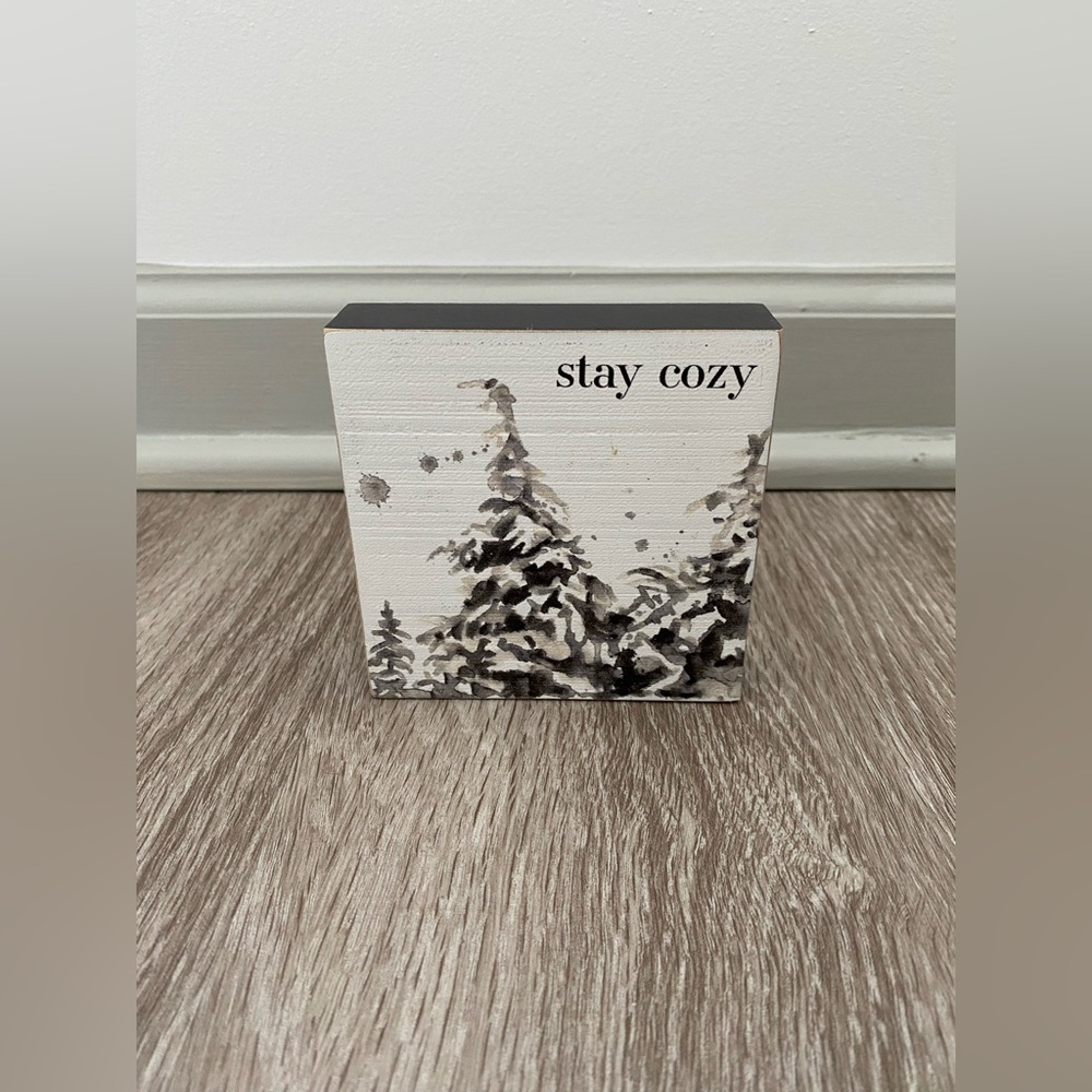 “Stay Cozy” Winter Block Decor